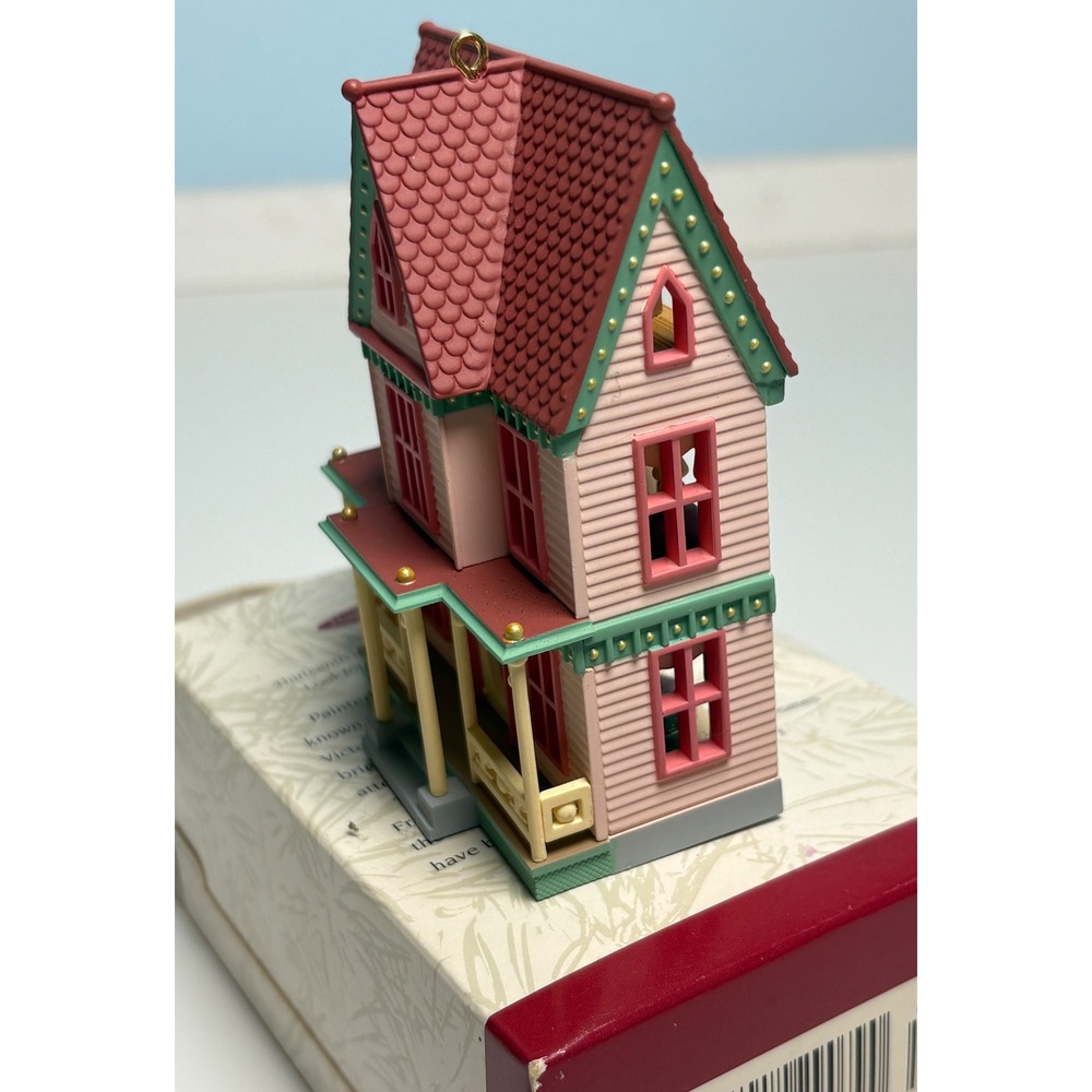 Hallmark‎ Pink Victorian Painted Lady Nostalgic House 1996 christmas ornament - Picture 6 of 11